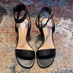 Vince Camuto Black Strappy Heels